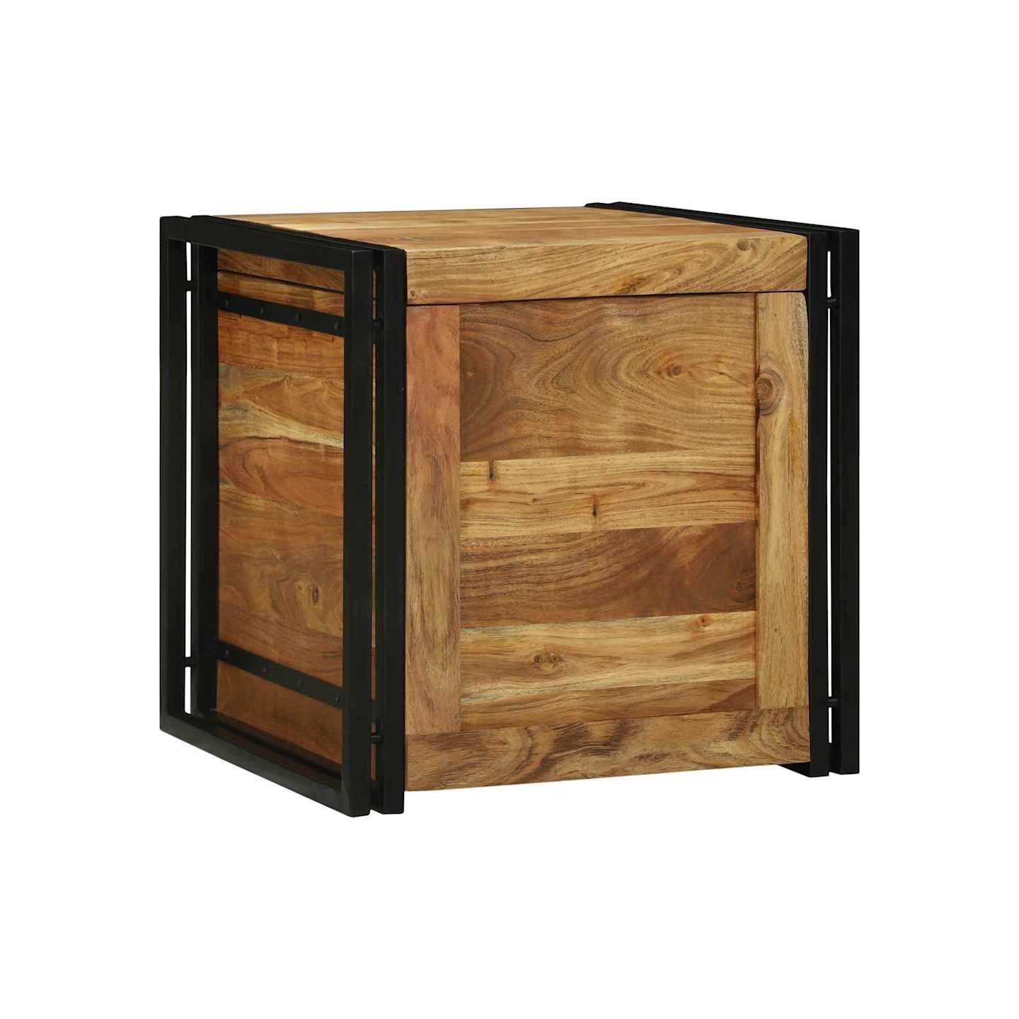Boîte de rangement Marron et Noir 50 x 50 x 50 cm