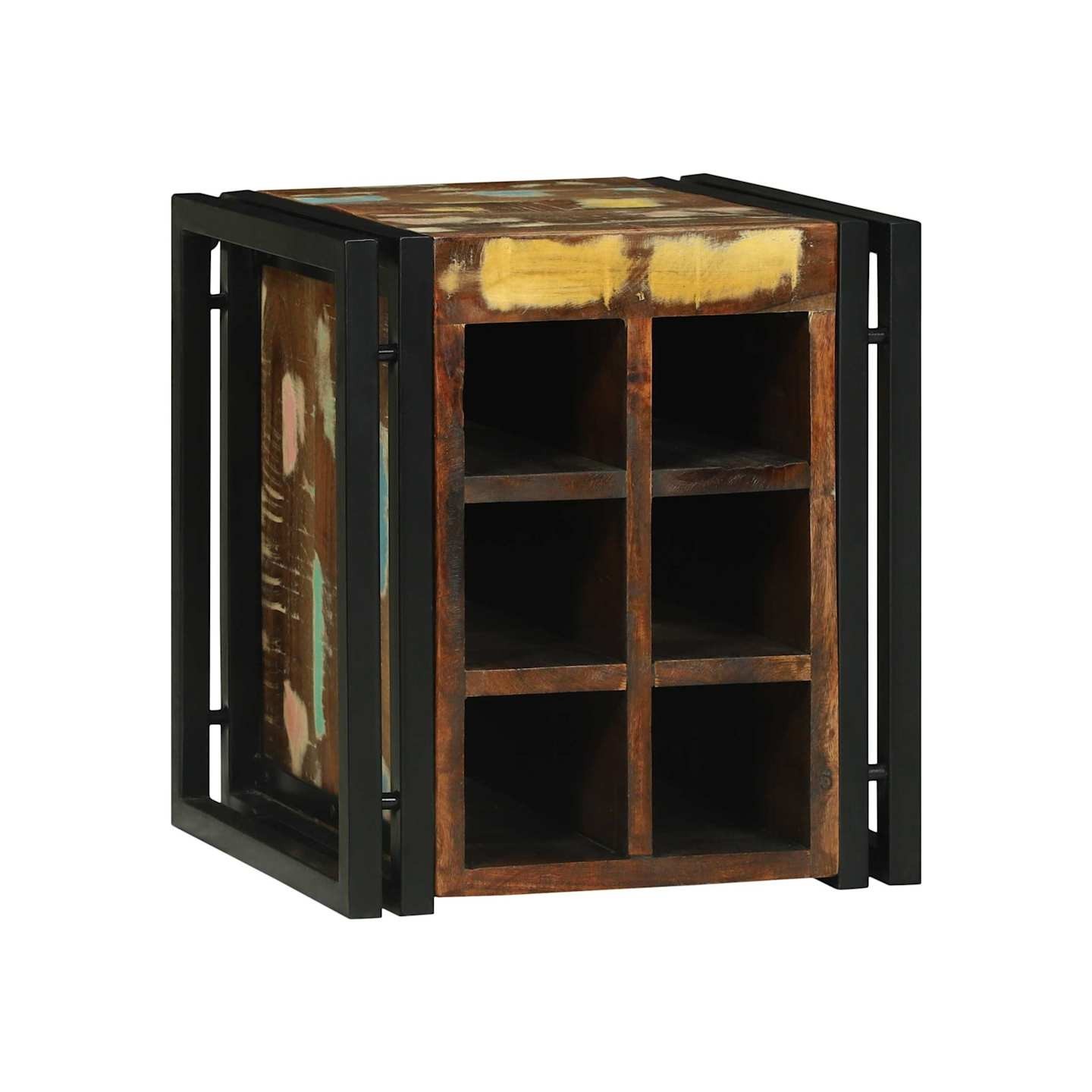 Étagère à vin 35 x 35 x 39 cm Bois Recyclé Solide
