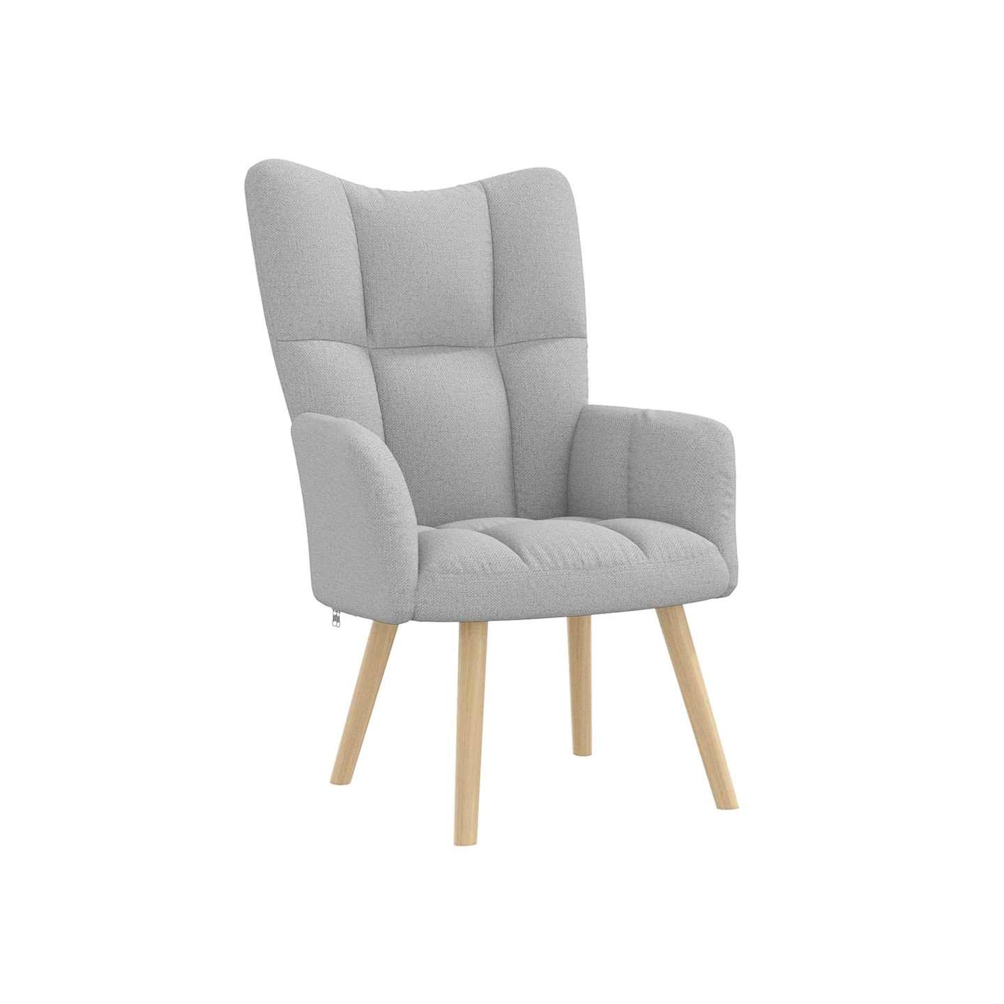 Chaise de relaxation gris nuage tissu