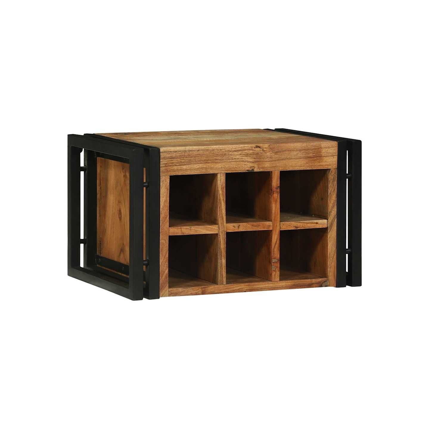 Étagère à vin 2 pc 46 x 35 x 27,5 cm Bois d'Acacia Massif