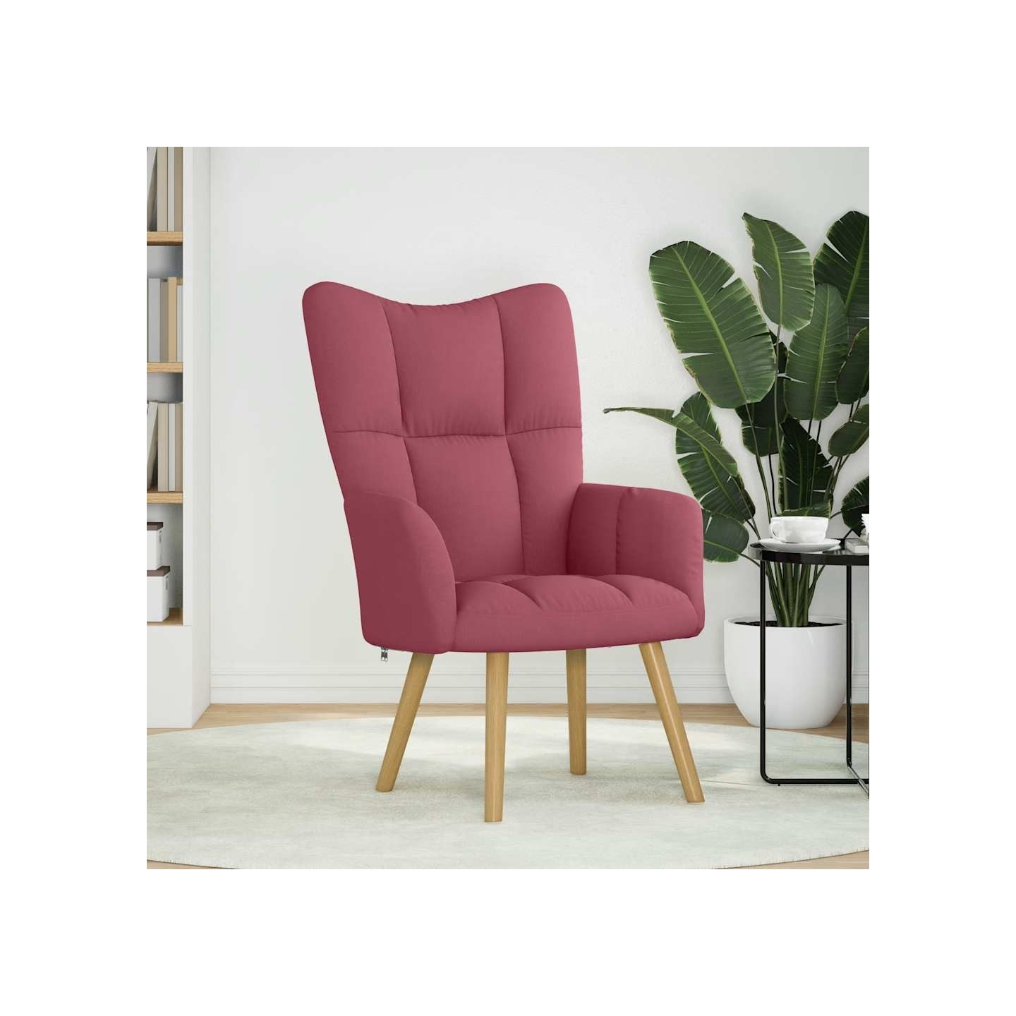 Chaise de relaxation Rouge bordeaux Tissu