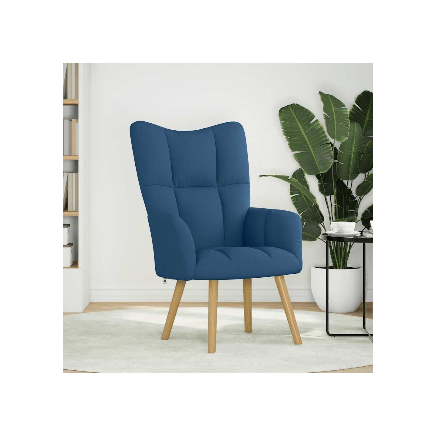 Chaise de relaxation Bleu Tissu