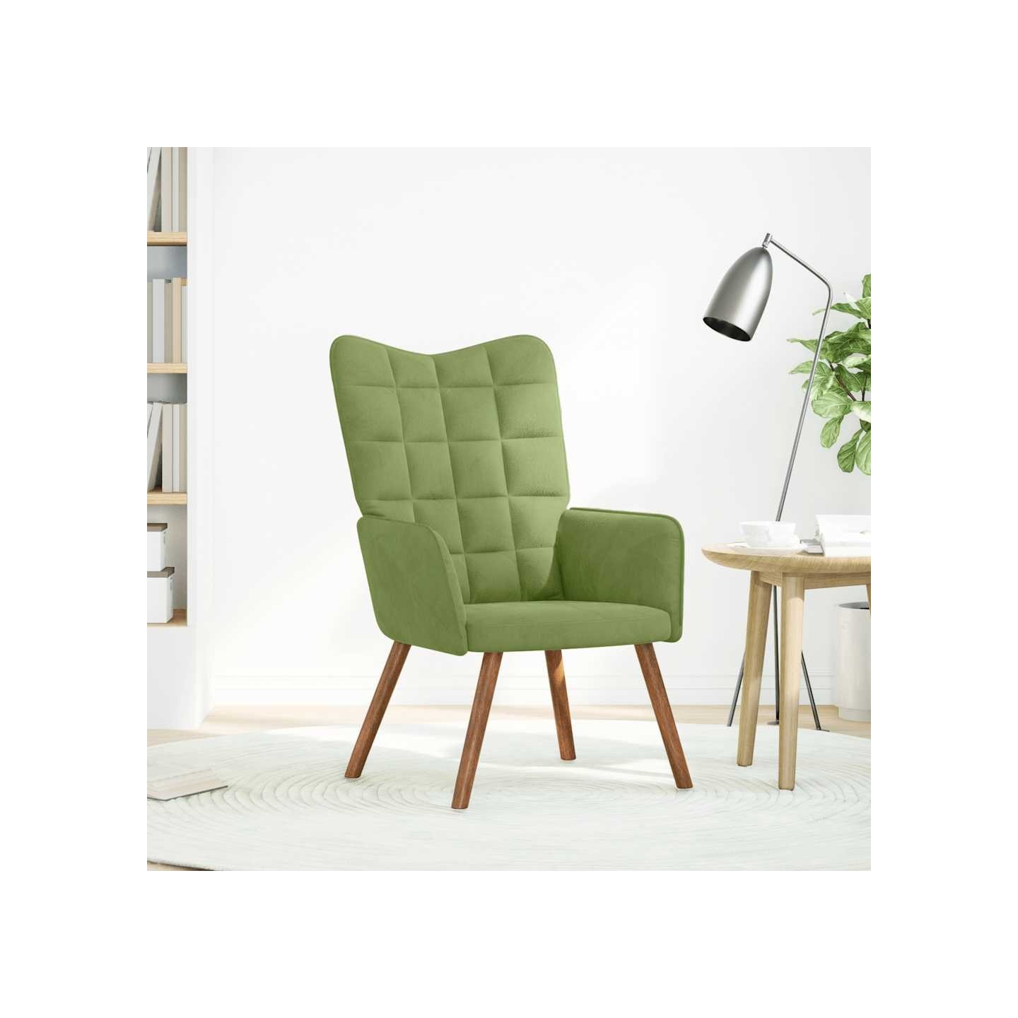 Chaise de relaxation Vert clair Velours