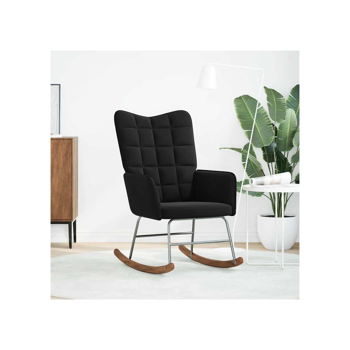 Chaise à bascule Noir Velours
