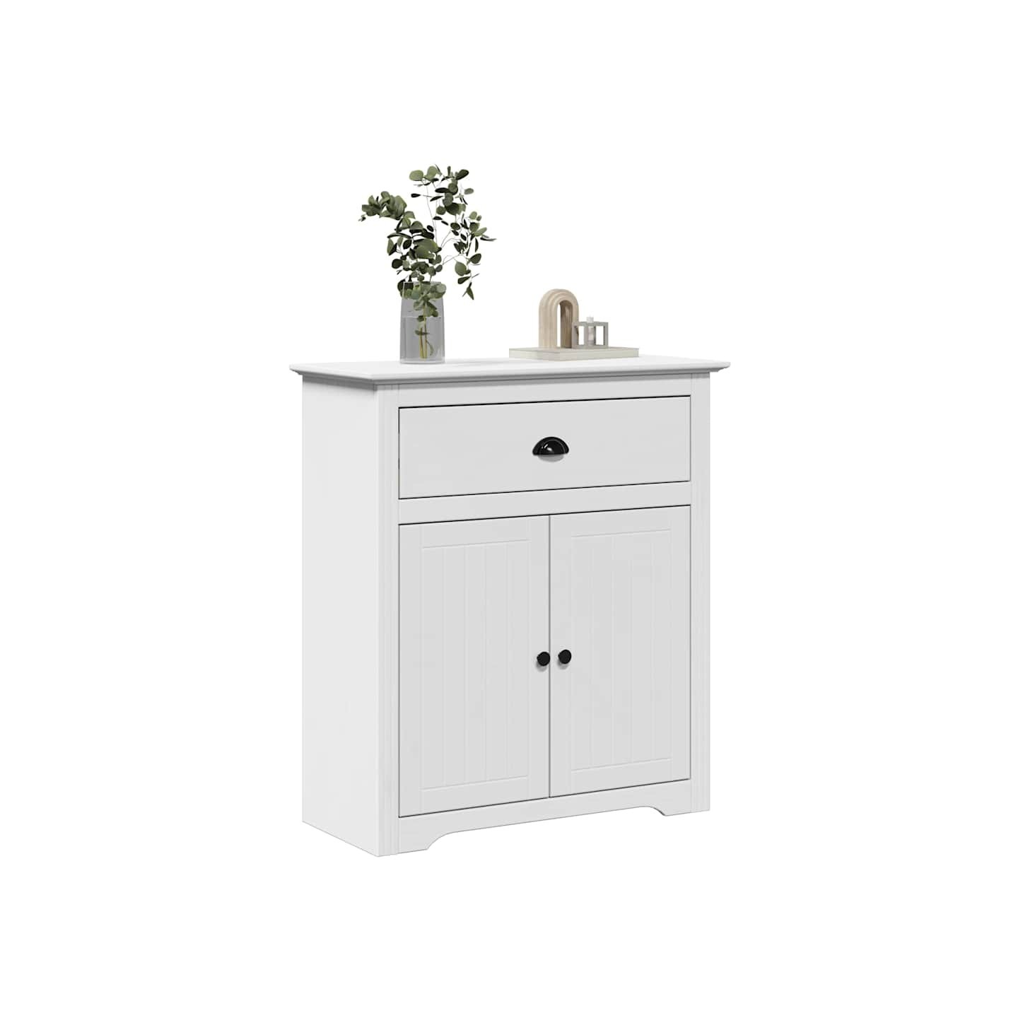 Armoire de couloir BODO blanc 80x35x90 cm