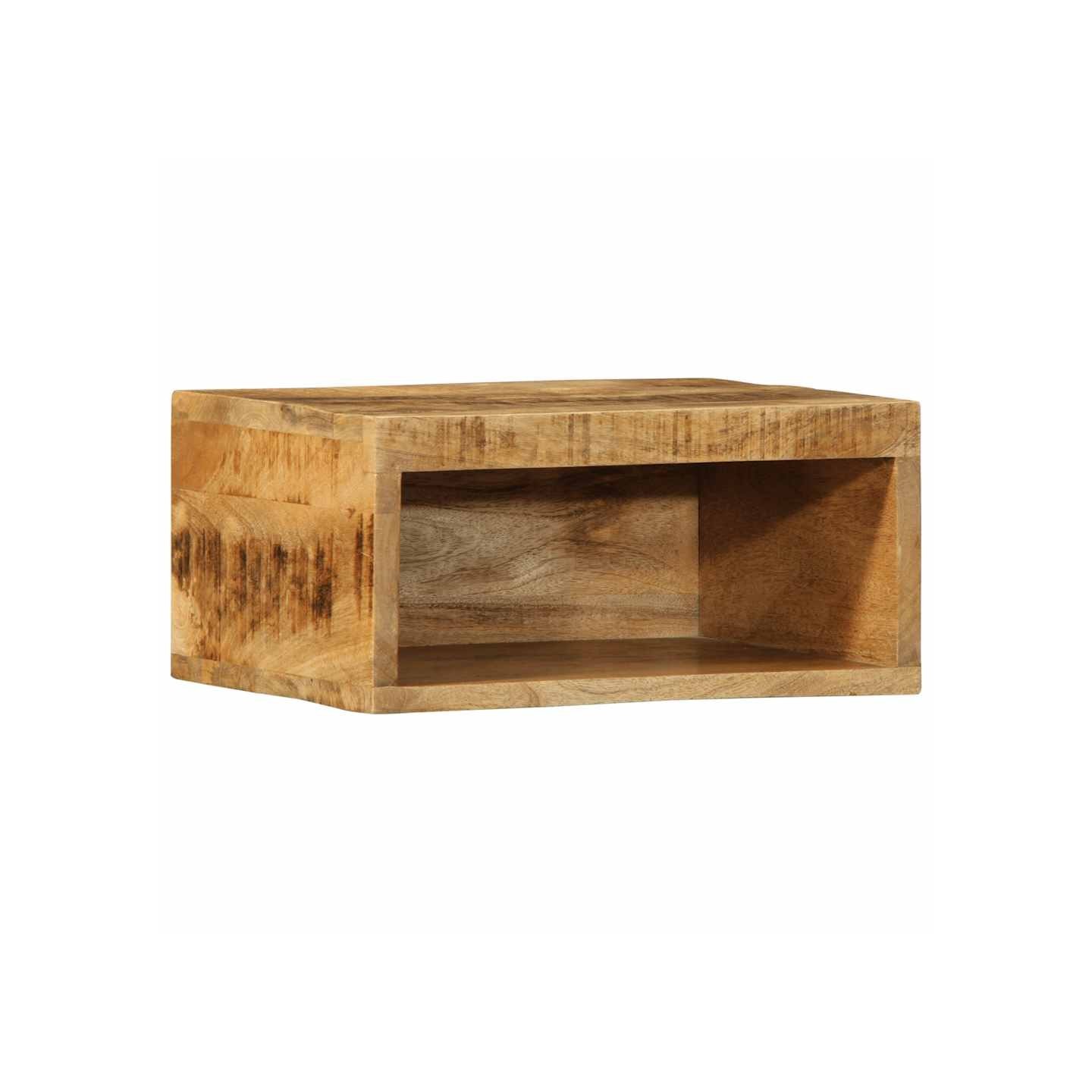 Meuble TV mural 40x30x19 cm bois massif de manguier brut