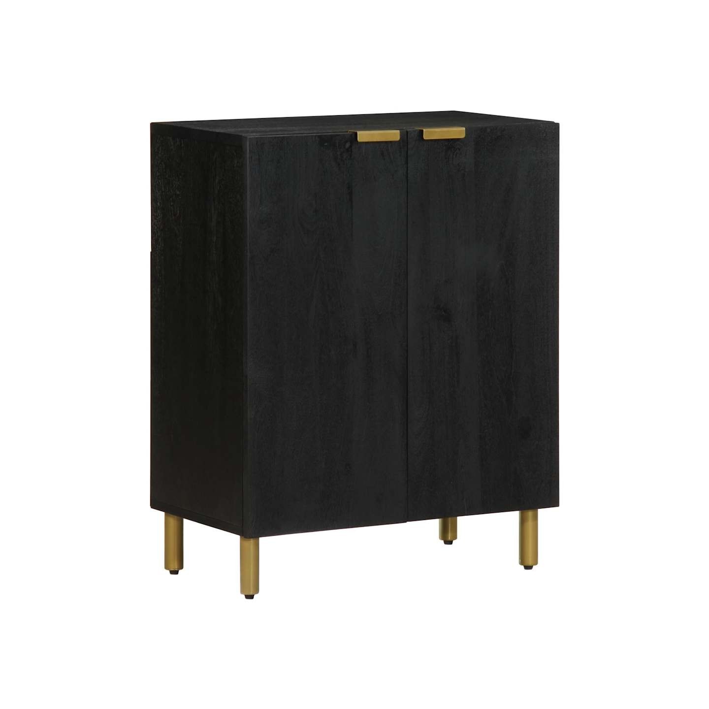 Buffet noir 60x33x75 cm bois d'ingénierie