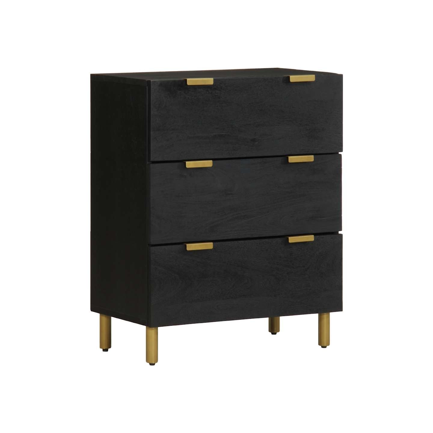 Buffet noir 60x33x75 cm bois d'ingénierie