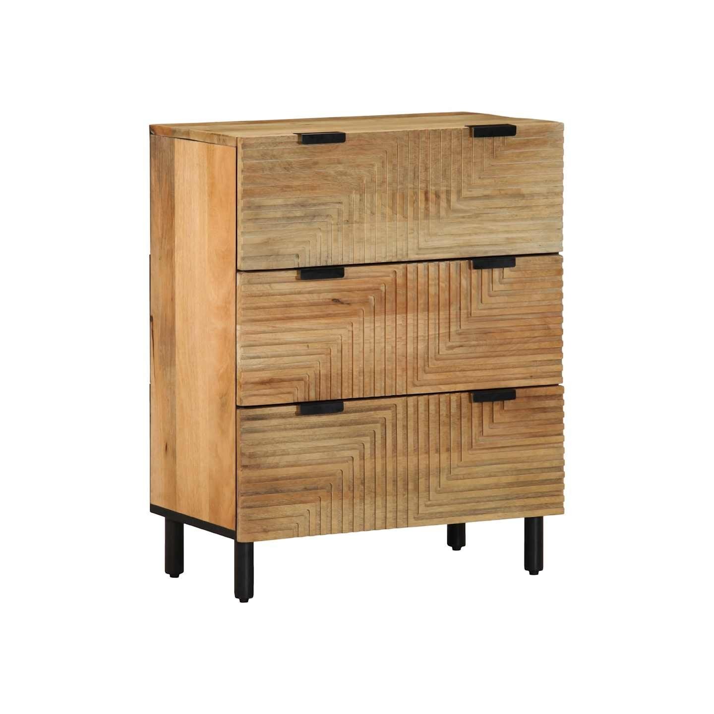 Buffet marron 60x33x75 cm bois massif de manguier