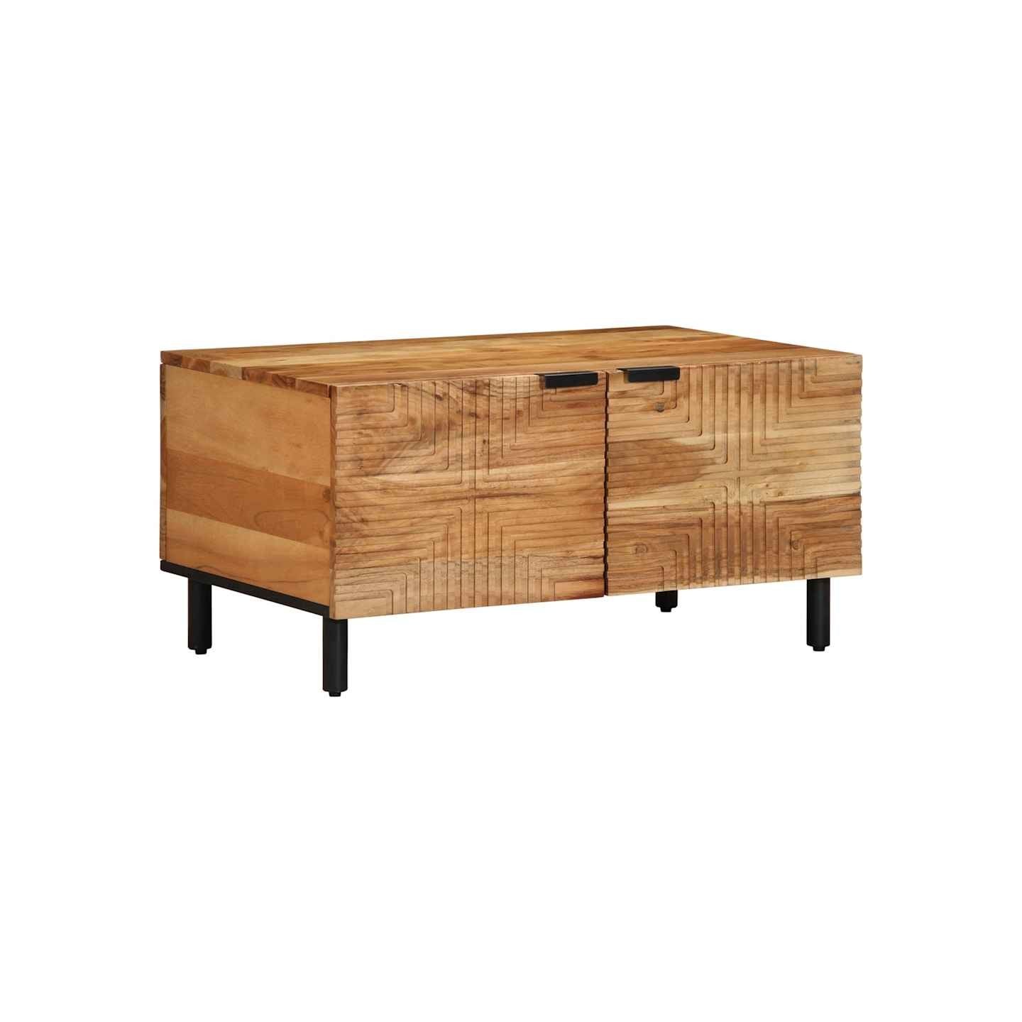 Table basse 80x50x40 cm en bois massif d'acacia