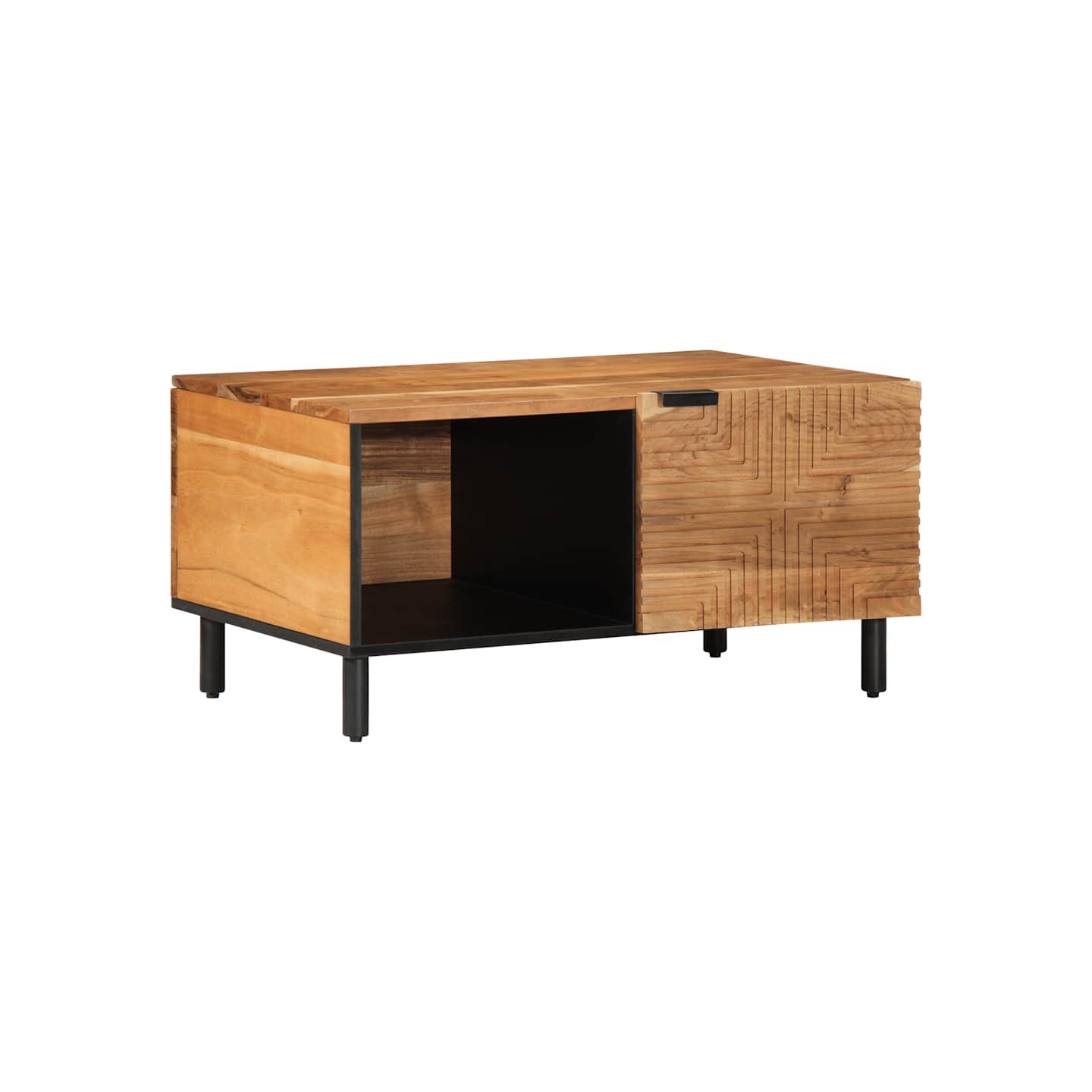 Table basse 80x50x40 cm en bois massif d'acacia