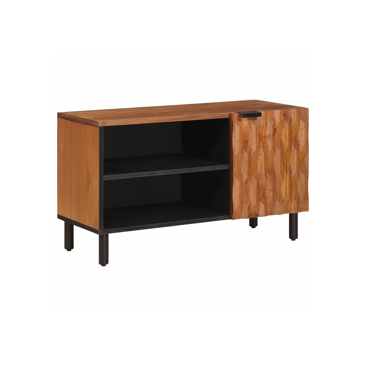 Meuble TV avec stockage Finition Acacia Brun 80 x 33 x 46 cm