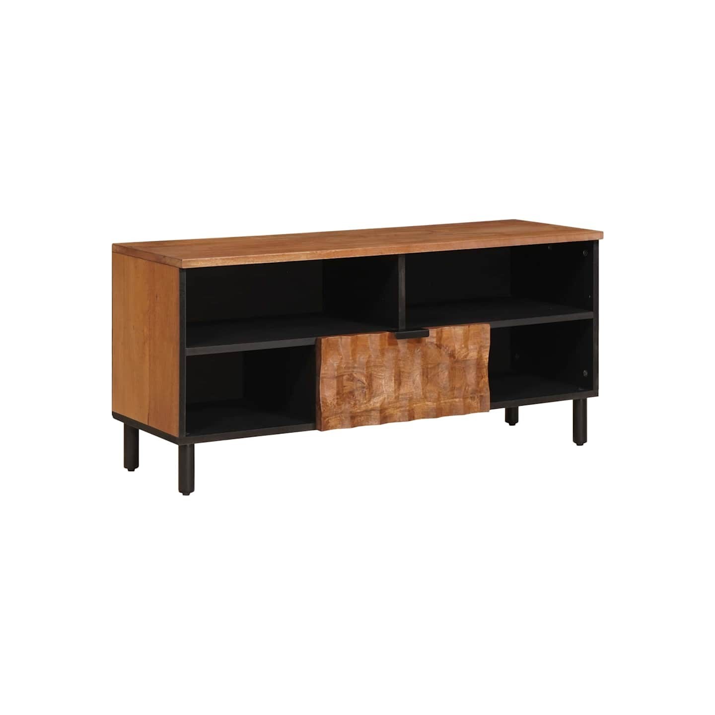 Meuble TV avec tiroir Finition Acacia Brun 100 x 33 x 46 cm