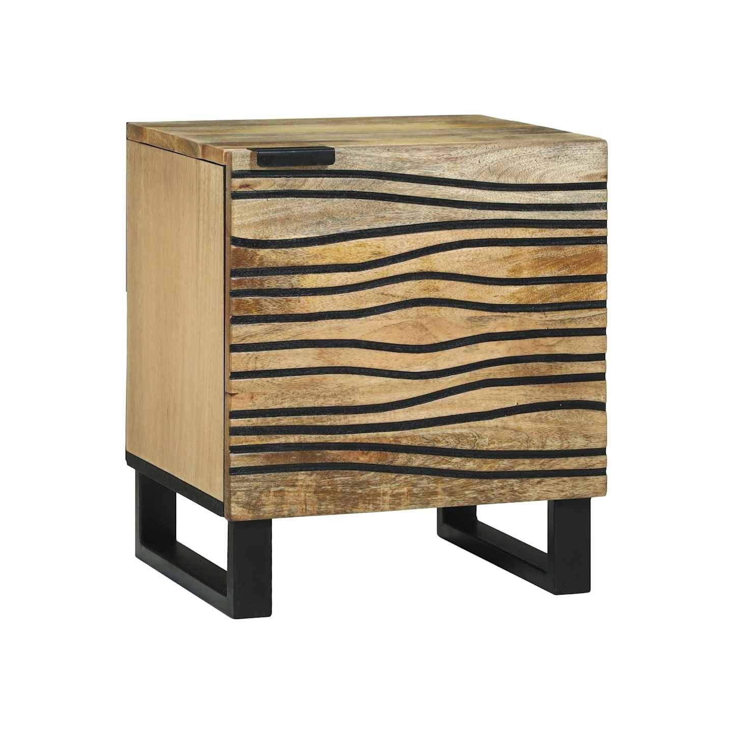 Table de chevet Naturel 40 x 33 x 46 cm Bois d'ingénierie