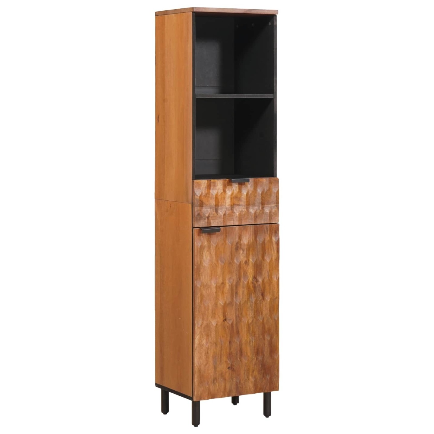 Armoire de salle de bain avec étagère Marron 38 x 33 x 160 cm