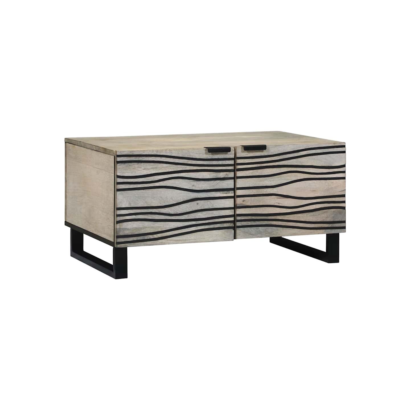 Table basse Blanc 80 x 50 x 40 cm Bois d'ingénierie