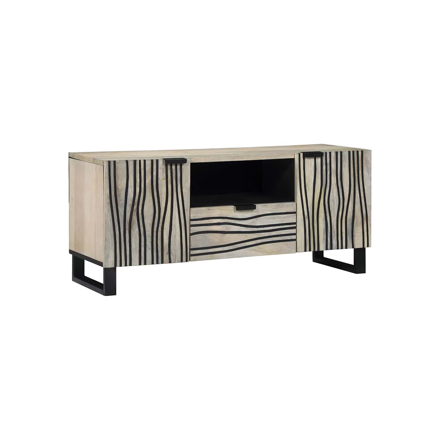 Unites TV 105 x 33 x 46 cm Blanc Bois d'ingénierie