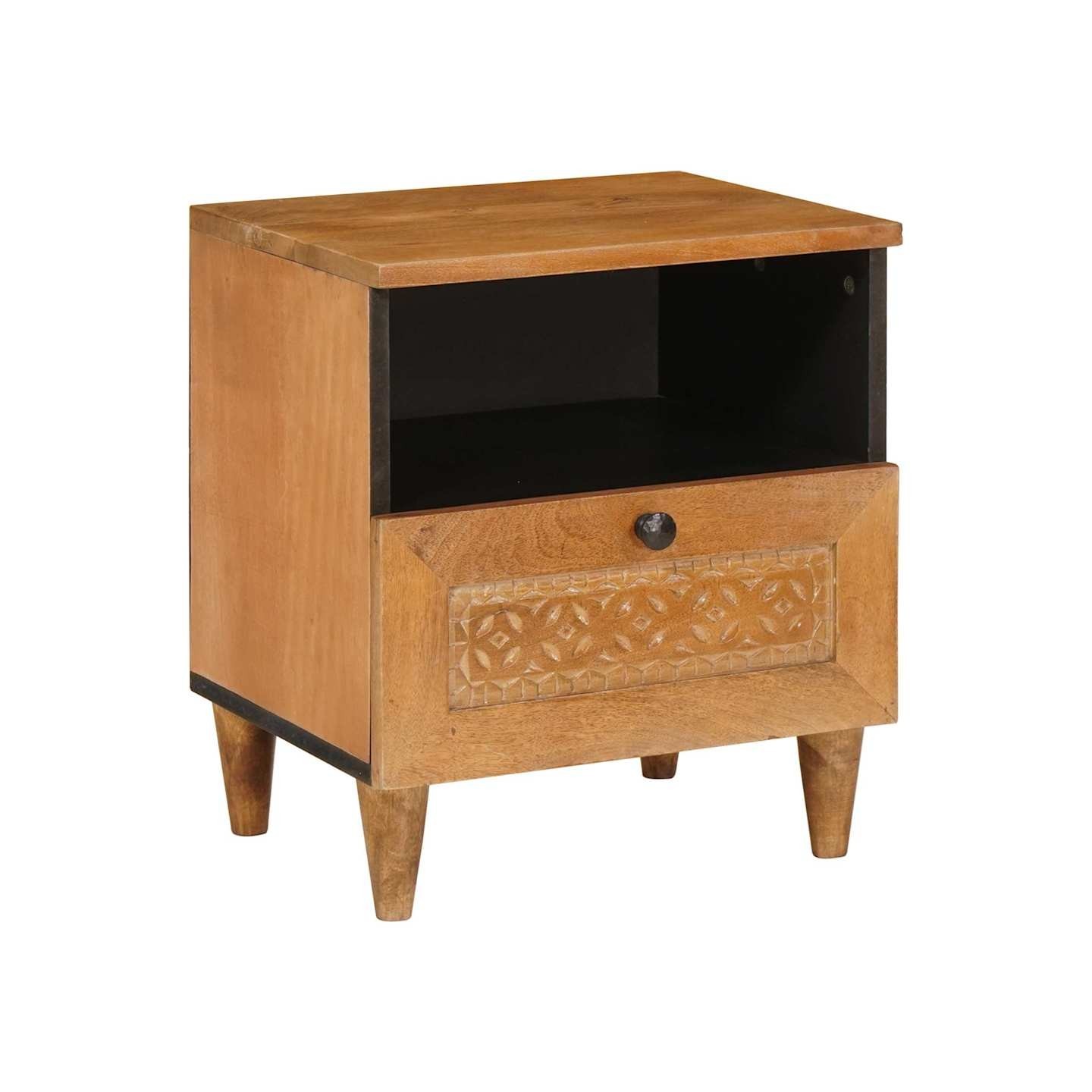 Table de chevet Marron Clair 40 x 33 x 46 cm Bois d'ingénierie