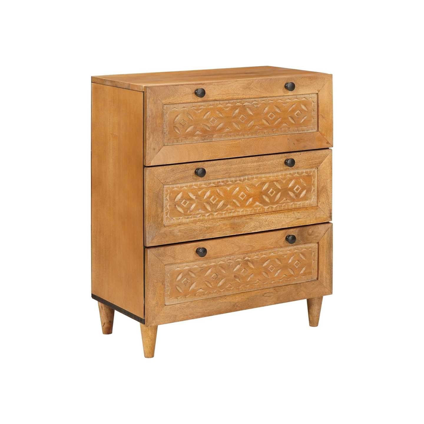 Buffet Marron clair 60 x 33 x 75 cm bois de manguier massif