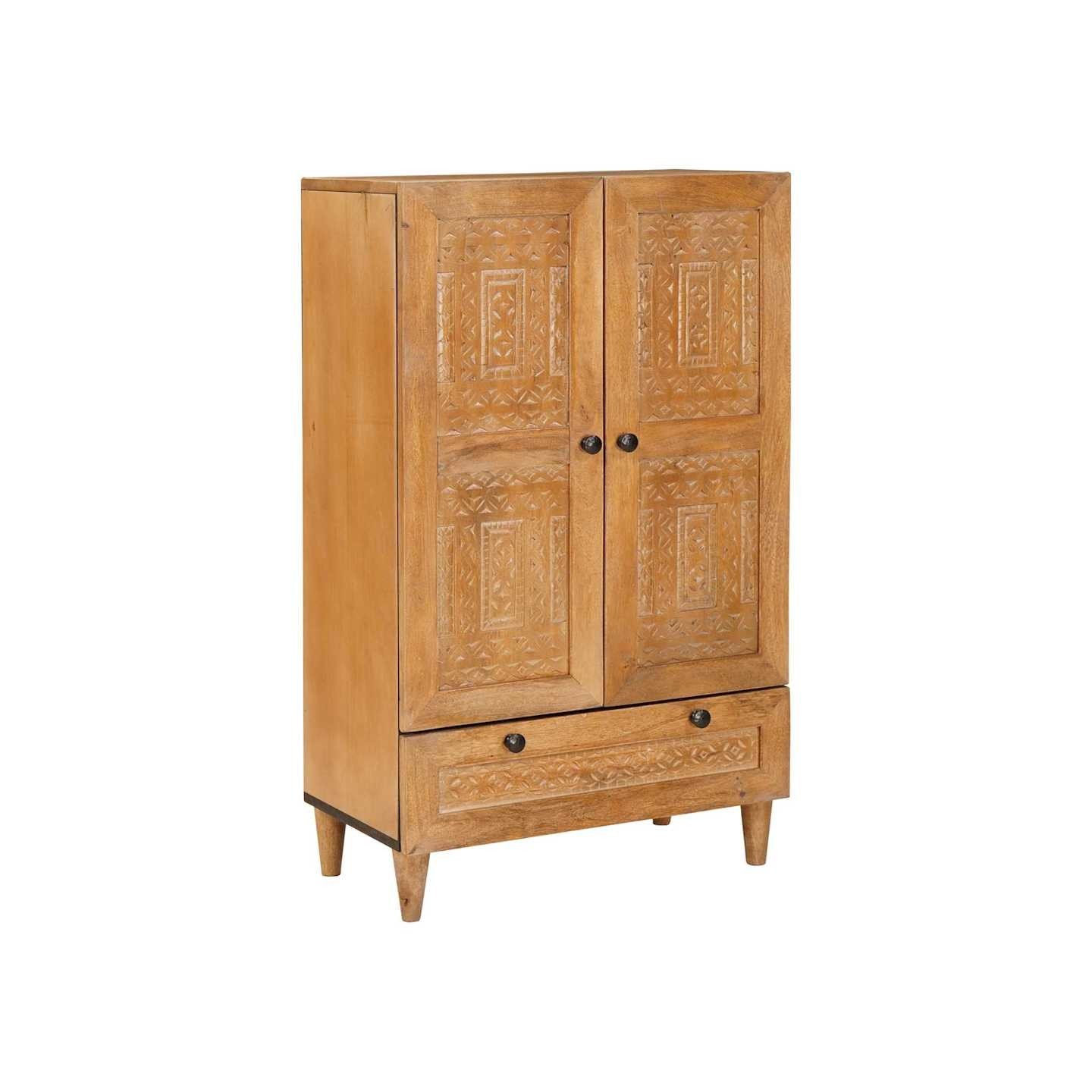 Haut Armoire 60 x 33 x 100 cm Bois de mangue massif