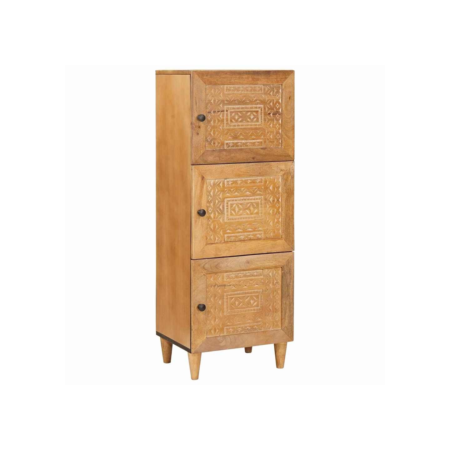 Haut Armoire 40 x 33 x 110 cm Bois de mangue massif Light brown