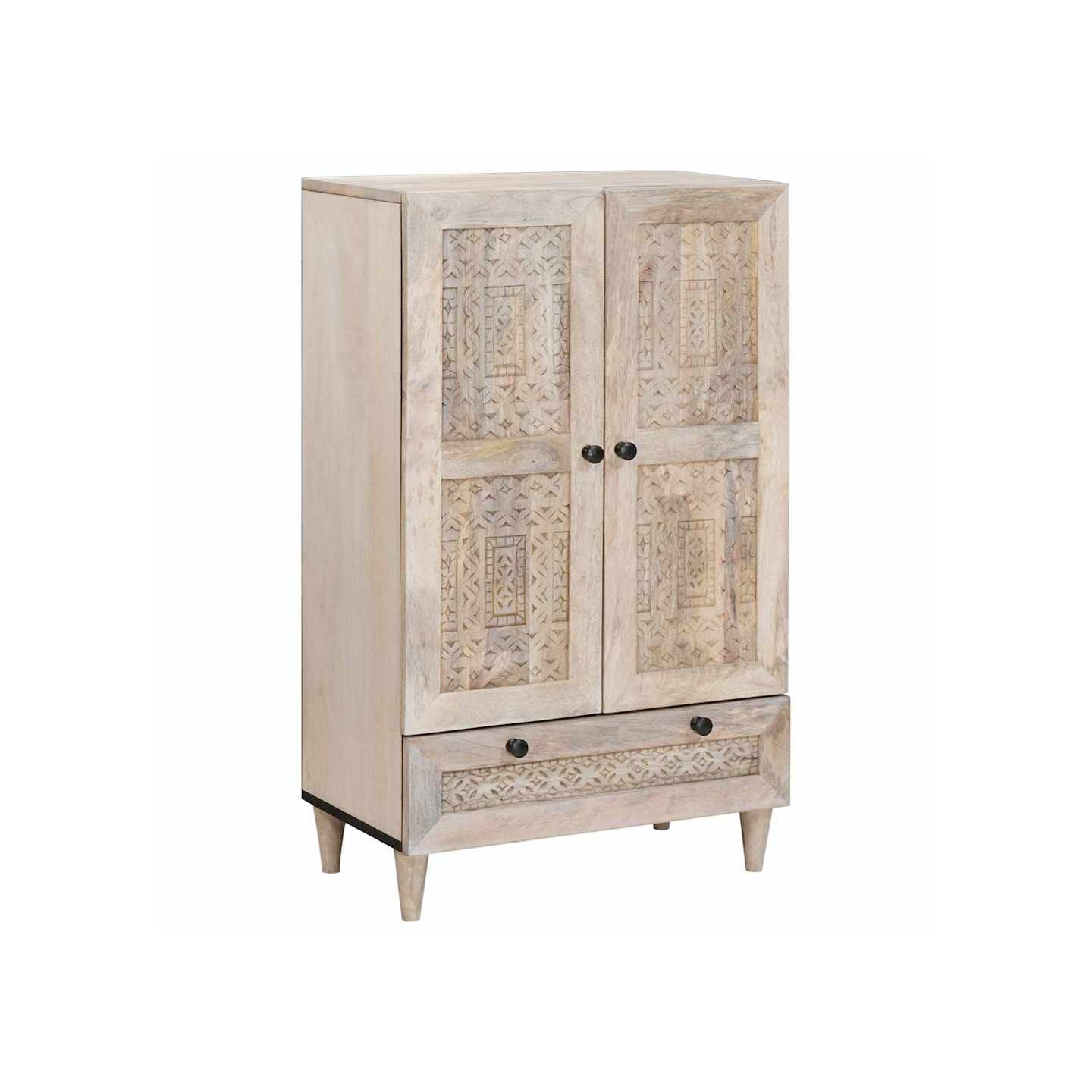 Haut Armoire 60 x 33 x 100 cm Bois de mangue massif