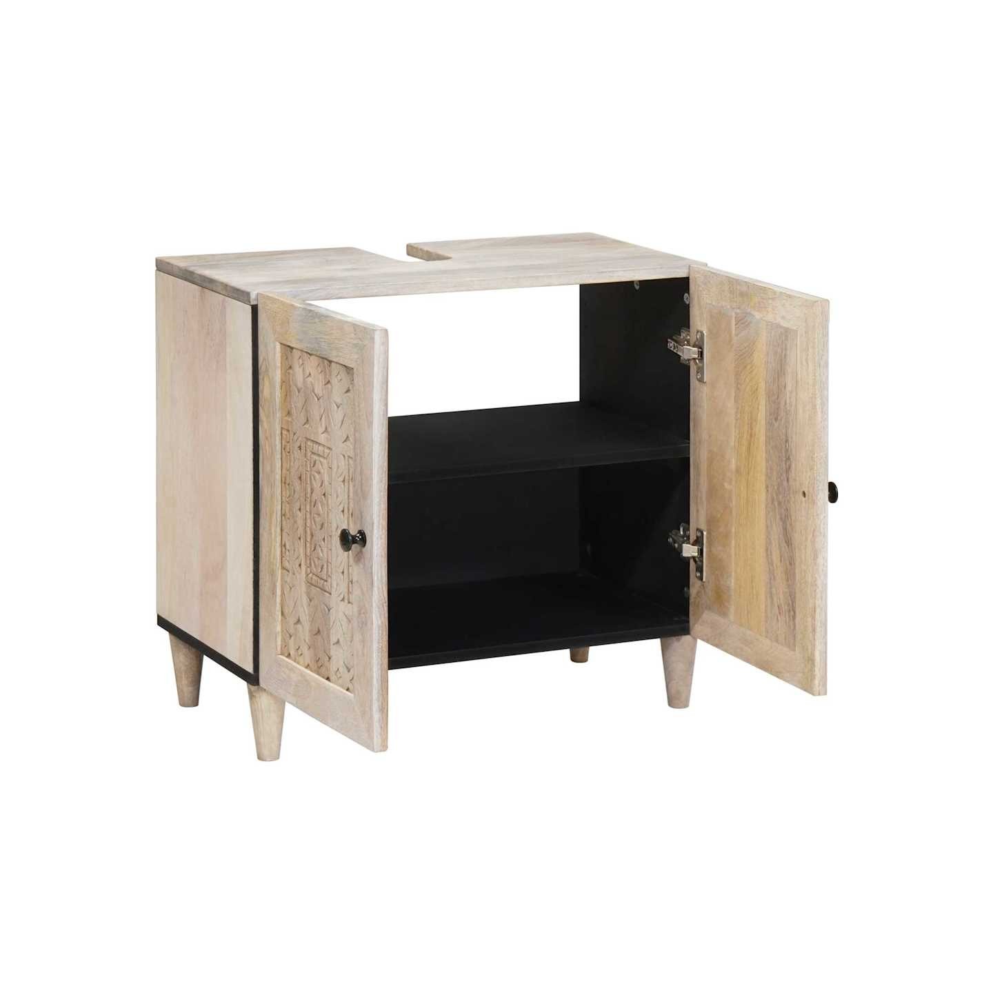 Cabinet de salle de bain Montage mural Blanc 62 x 33 x 58 cm