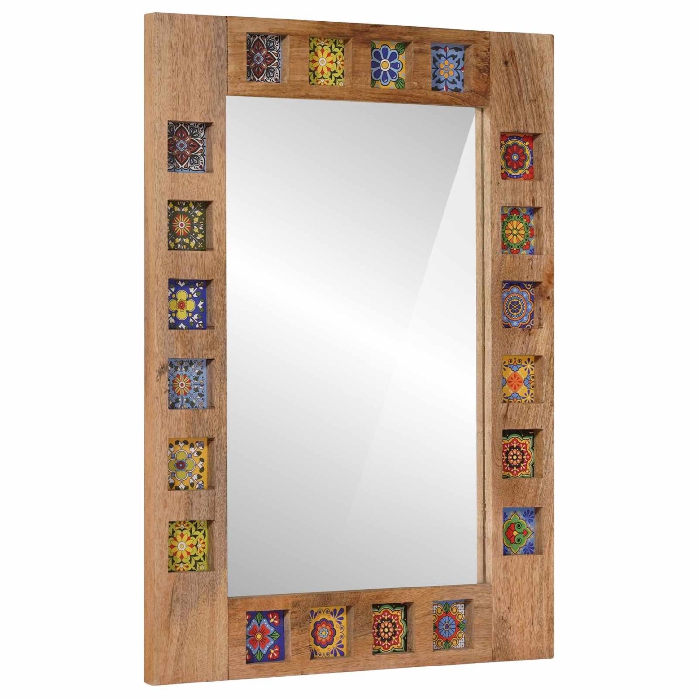 Miroir de salle de bain avec stockage Naturel 50 x 70 x 3 cm
