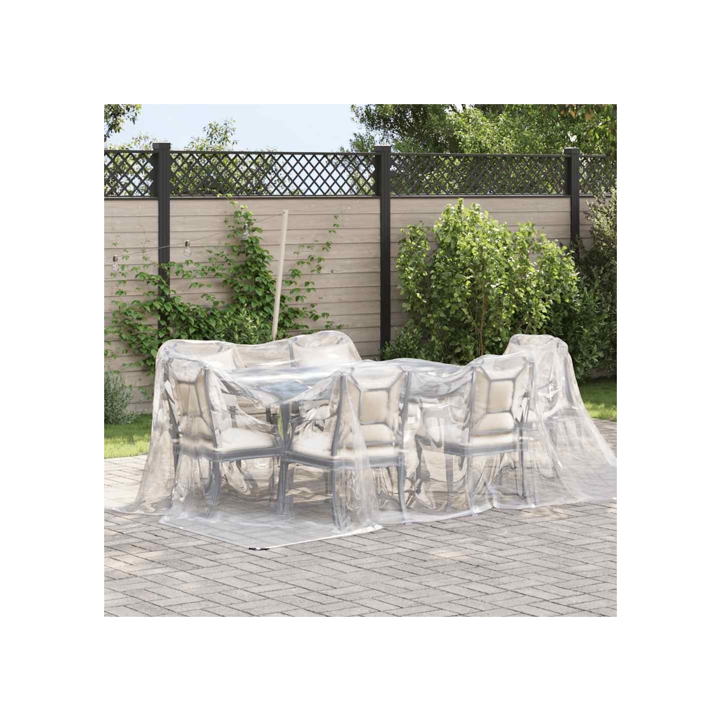 Bâche transparente avec œillets 3 x 4 m en polyéthylène