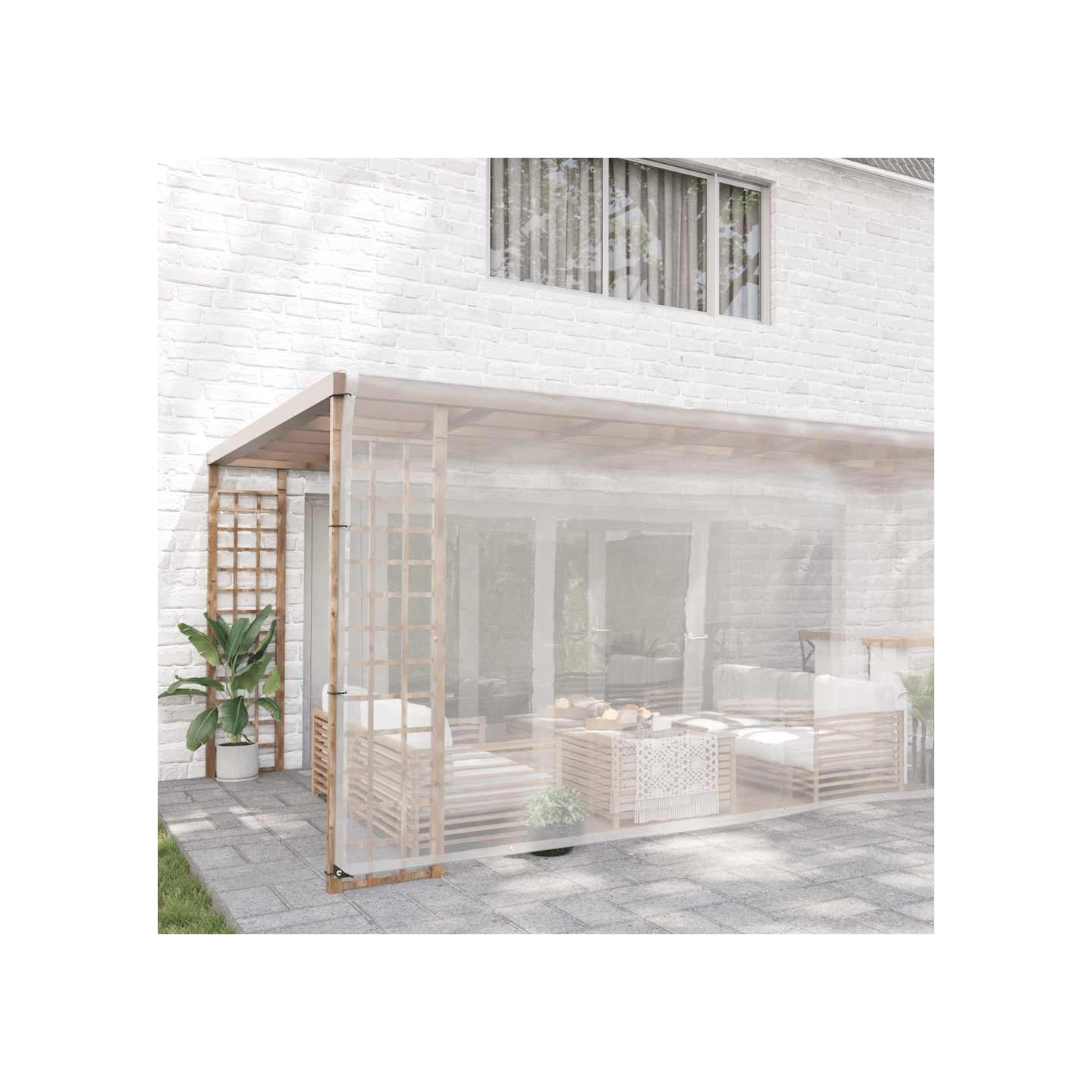 Bâche transparente avec œillets 5x10 m polyéthylène