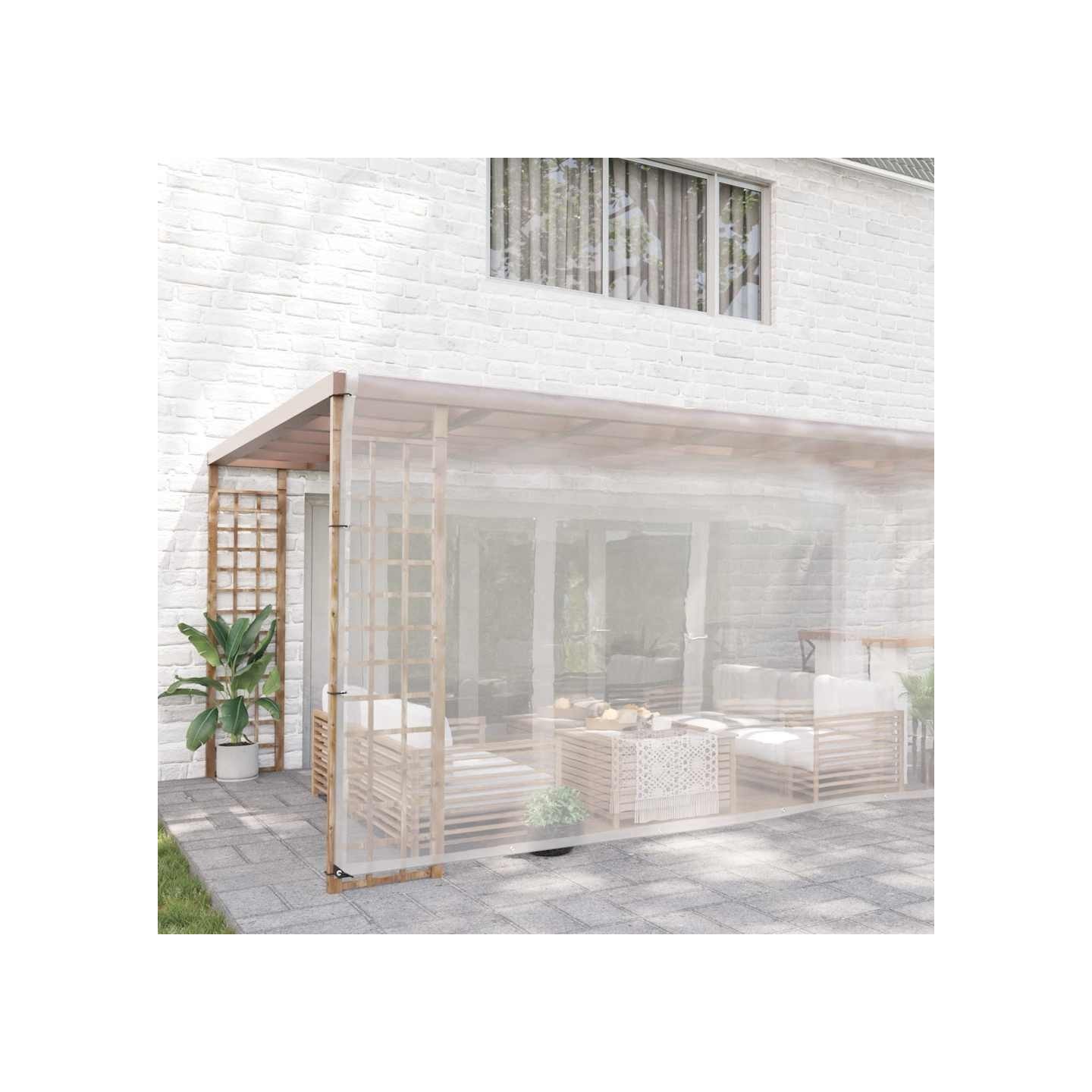 Bâche transparente avec œillets 5x12 m polyéthylène