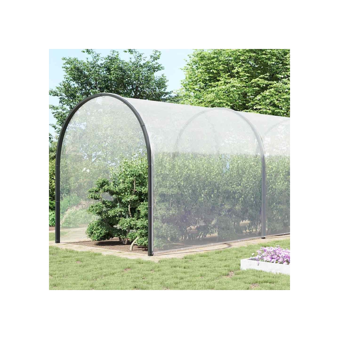 Bâche transparente avec œillets 12x12 m polyéthylène