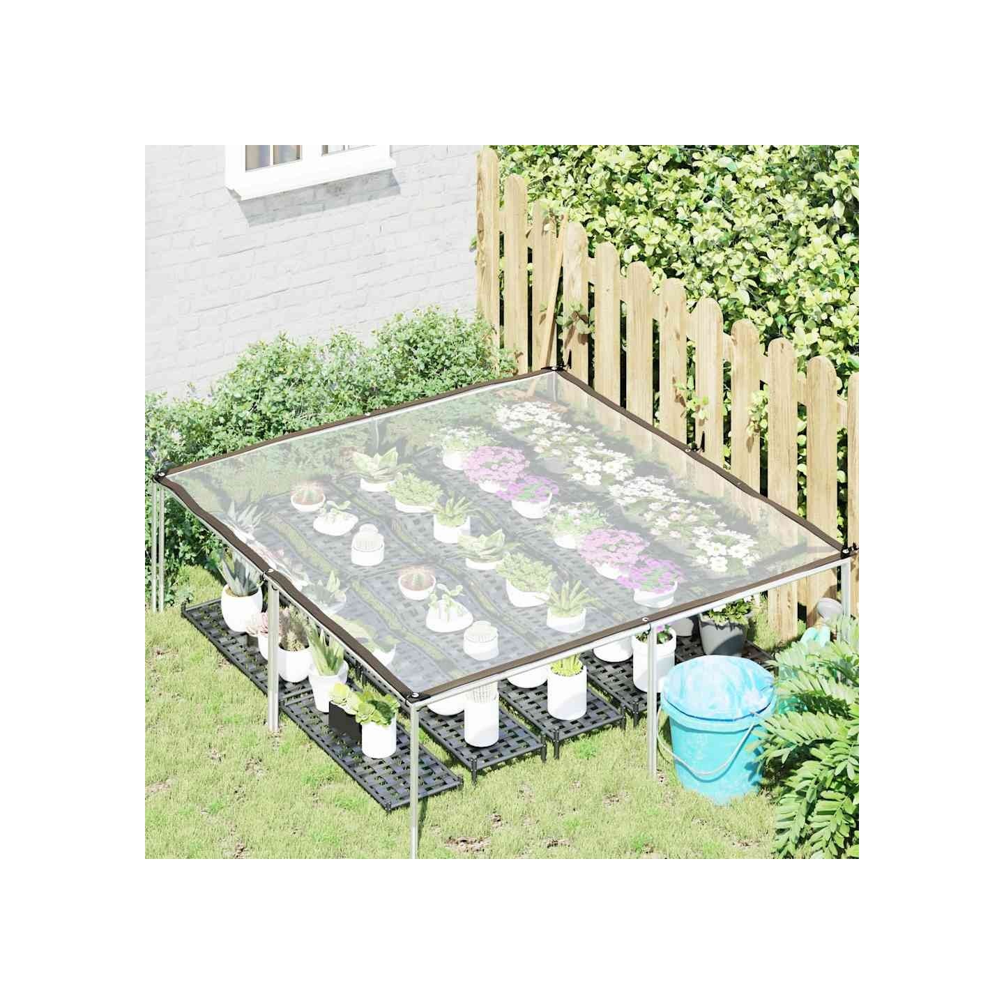 Bâche transparente avec œillets 2 x 2 m en polyéthylène