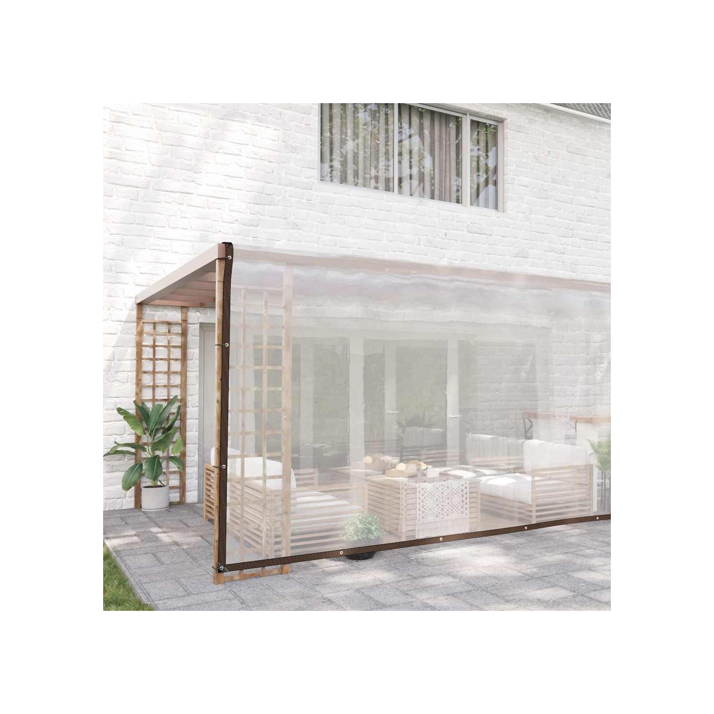 Bâche transparente avec œillets 5x10 m polyéthylène