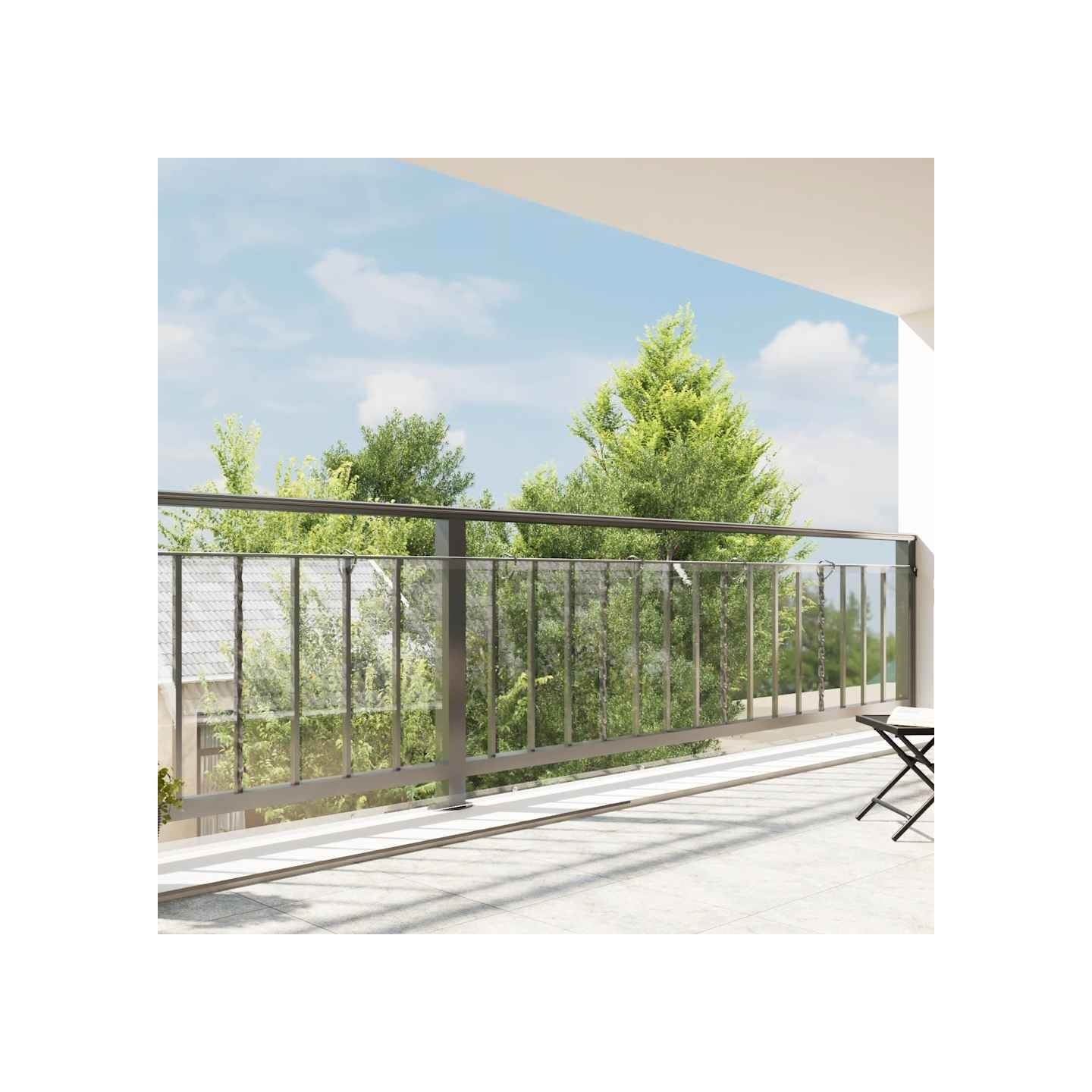 Bâche transparente avec œillets 1x12 m PVC