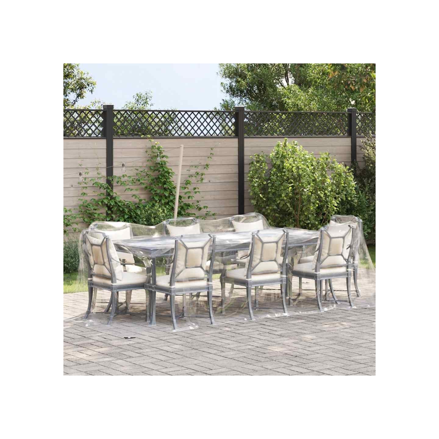 Bâche transparente avec œillets 2x6 m PVC