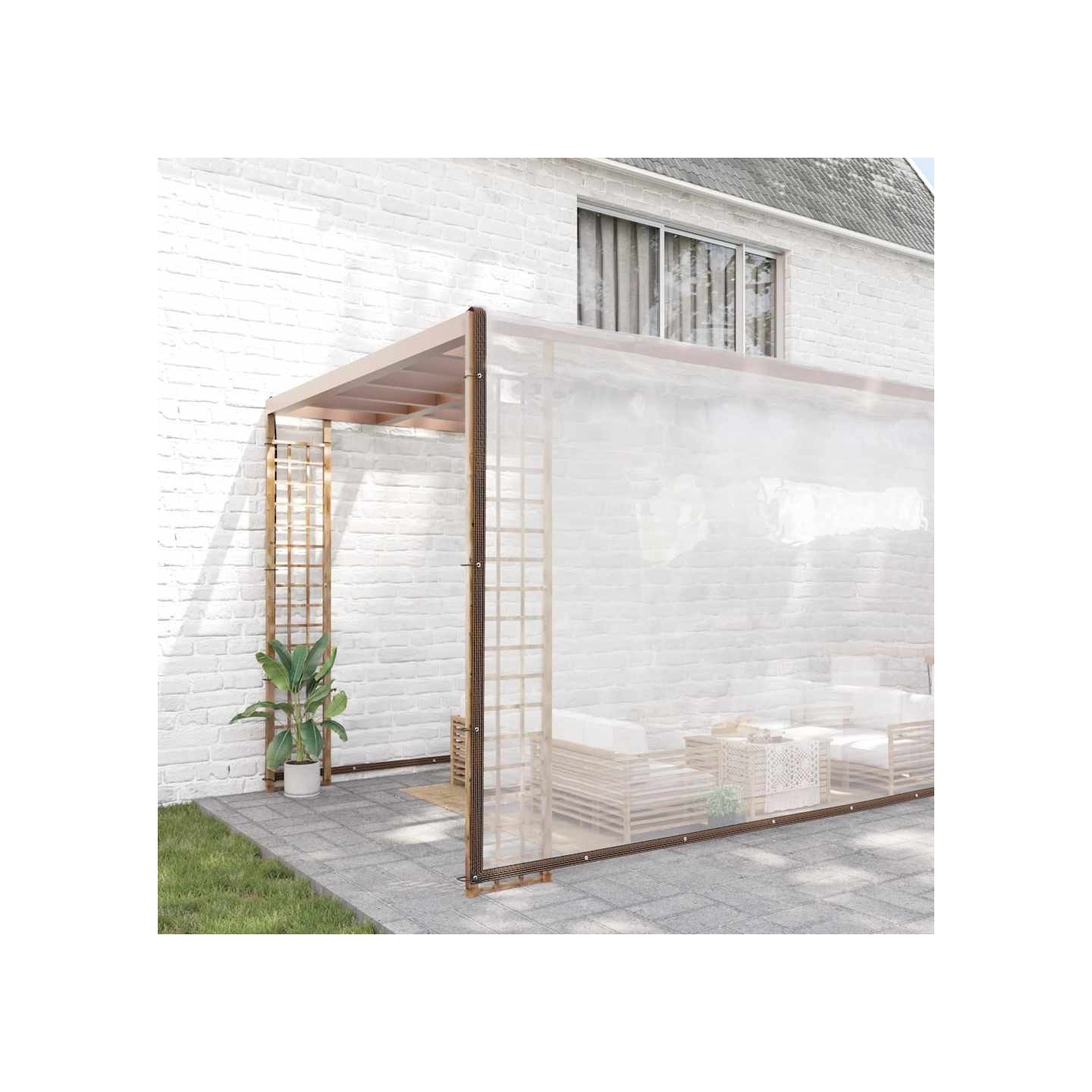 Bâche transparente avec œillets 10x12 m polyéthylène