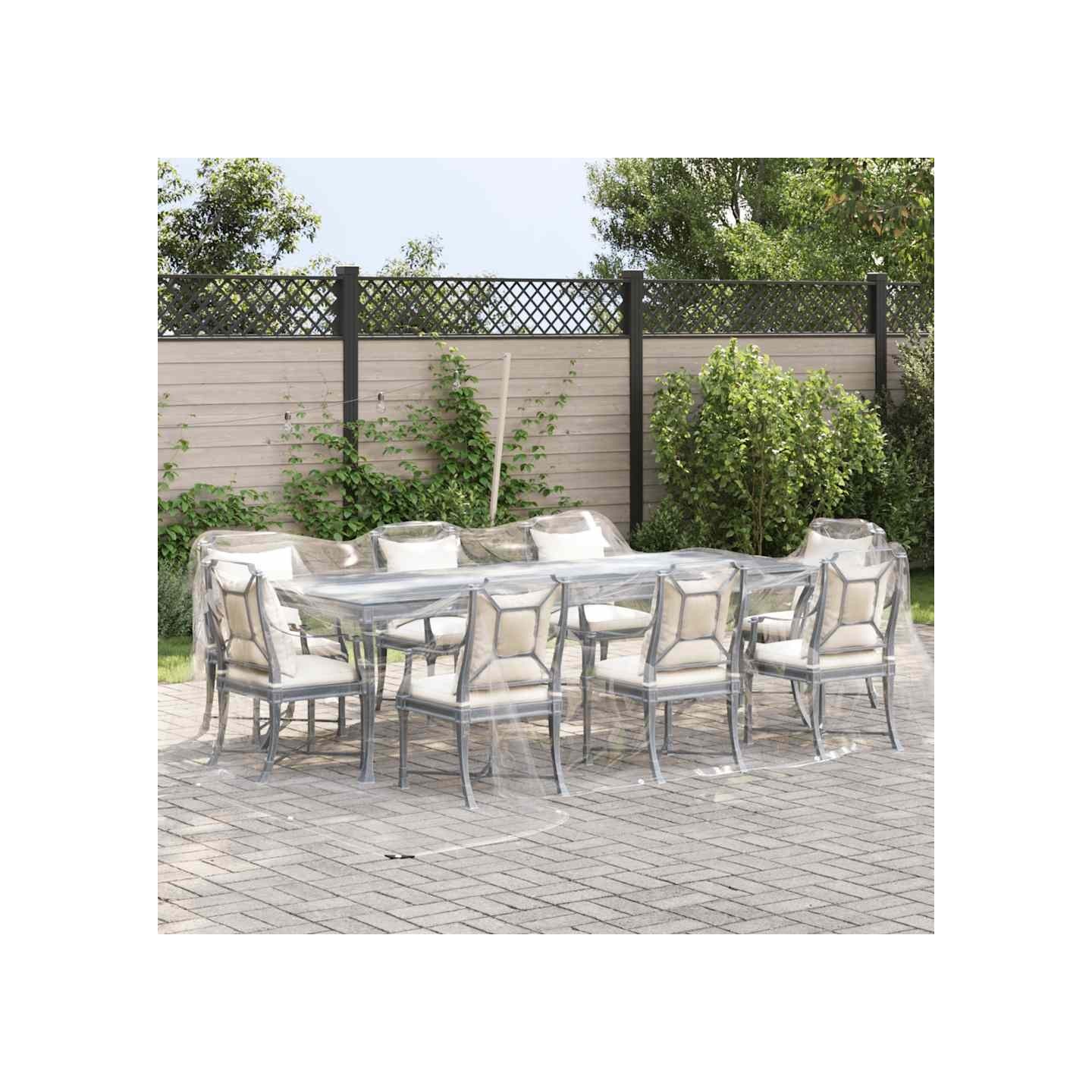Bâche transparente avec œillets 4x4 m PVC