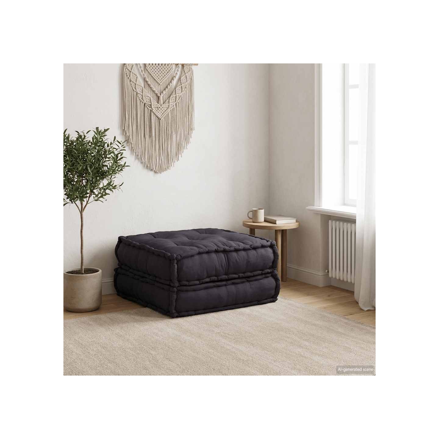 Canapé modulaire anthracite 70x70x36 tissu