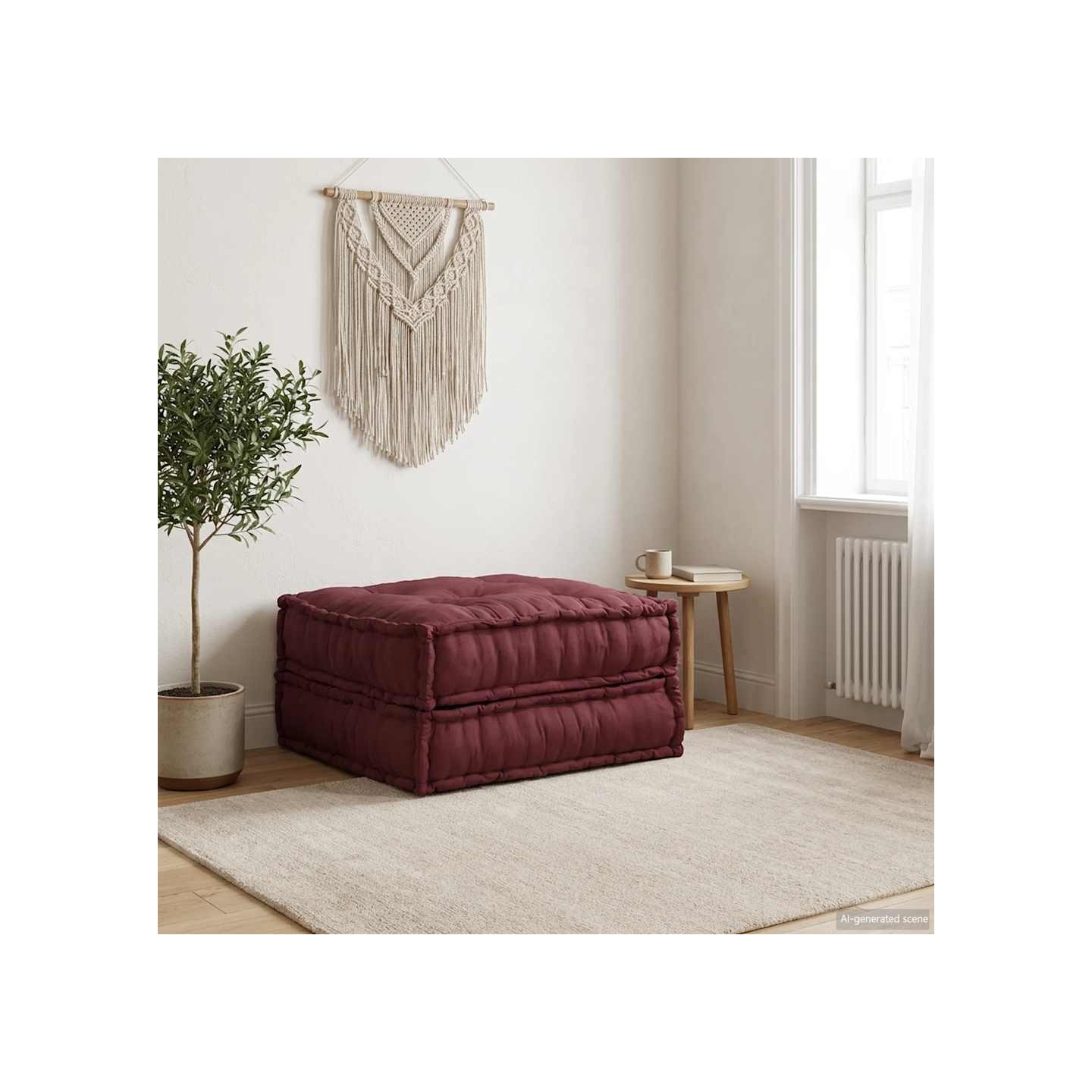 Canapé modulaire marron 70x70x36 tissu