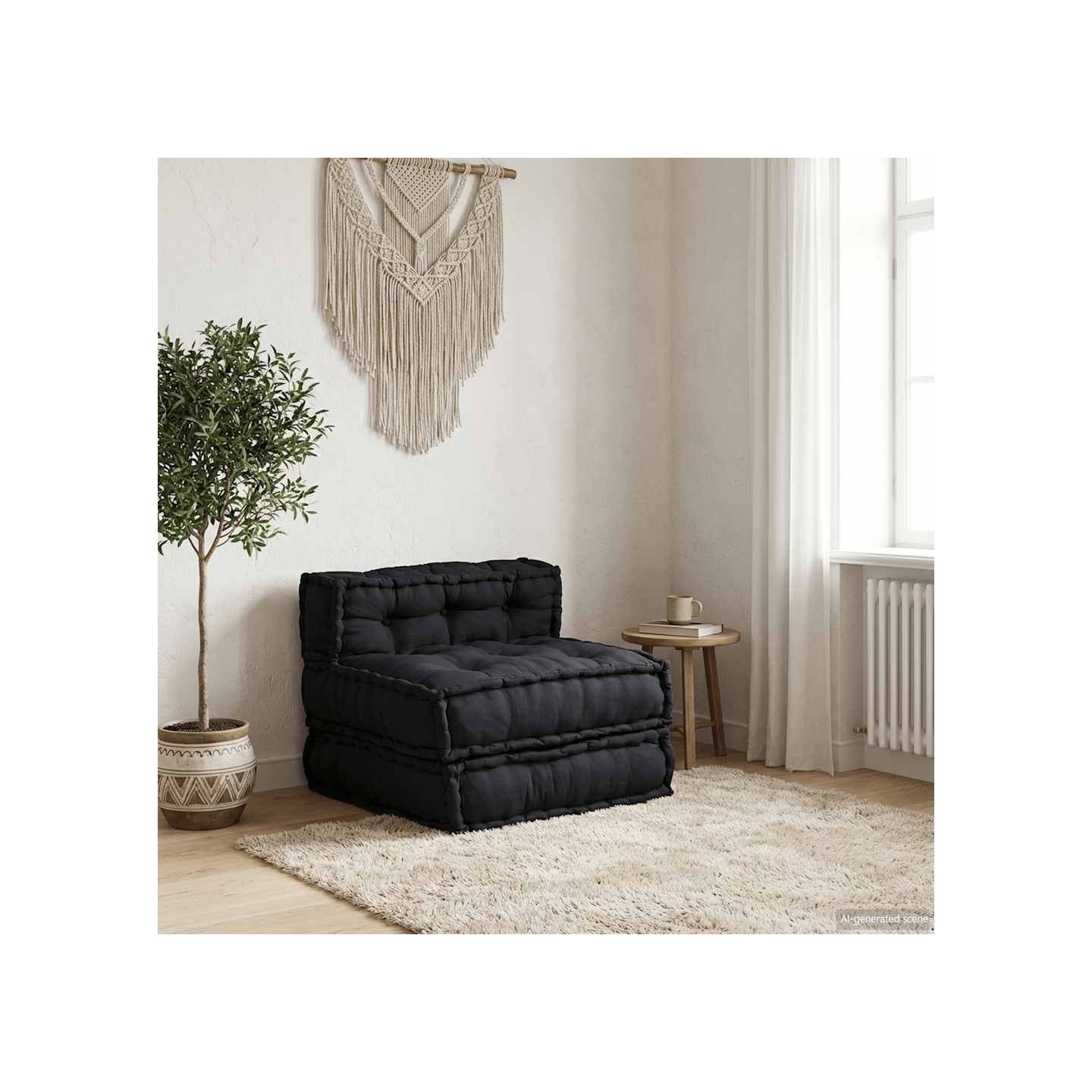 Canapé modulaire anthracite 70x70x54 tissu