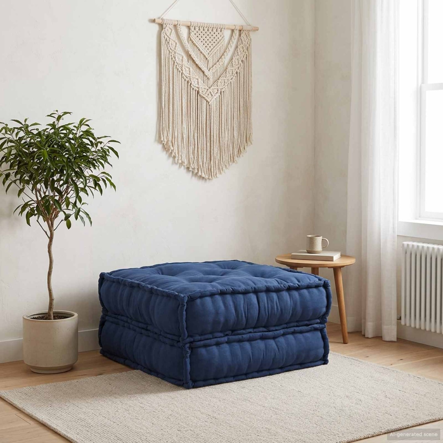 Unité de canapé modulaire Tissu Indigo 70 x 70 x 36 cm