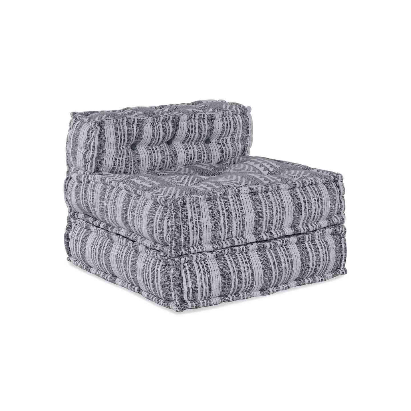Unité de canapé modulaire Tissu Impression Grise