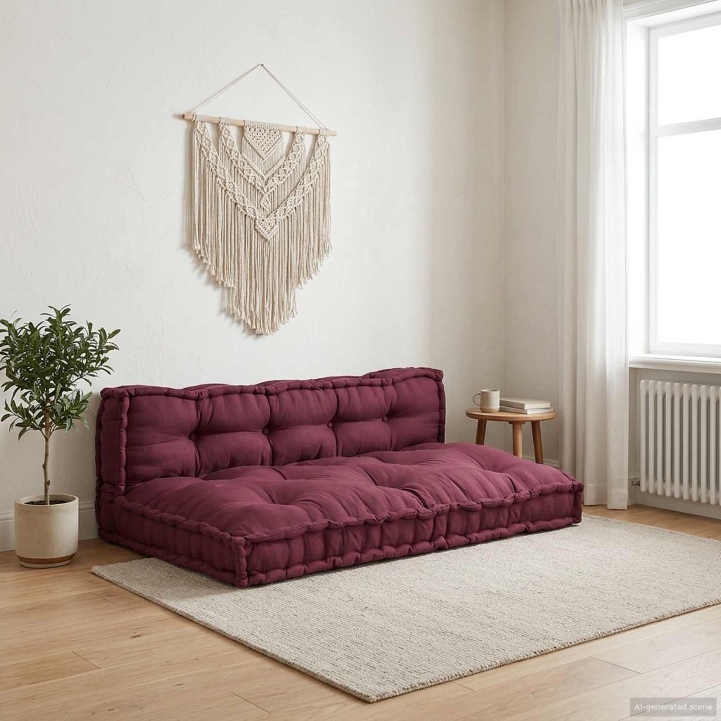 Coussin de canapé sur palette 2 pc Tissu Marron