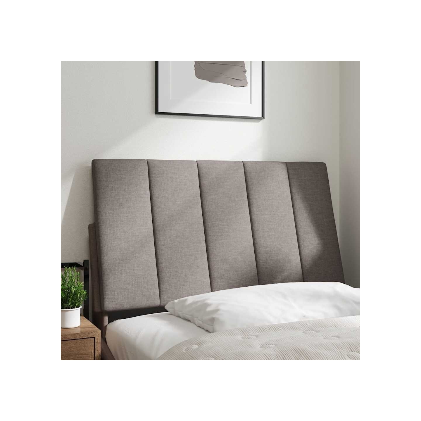 Coussin de tête de lit Hanko taupe 90 cm tissu