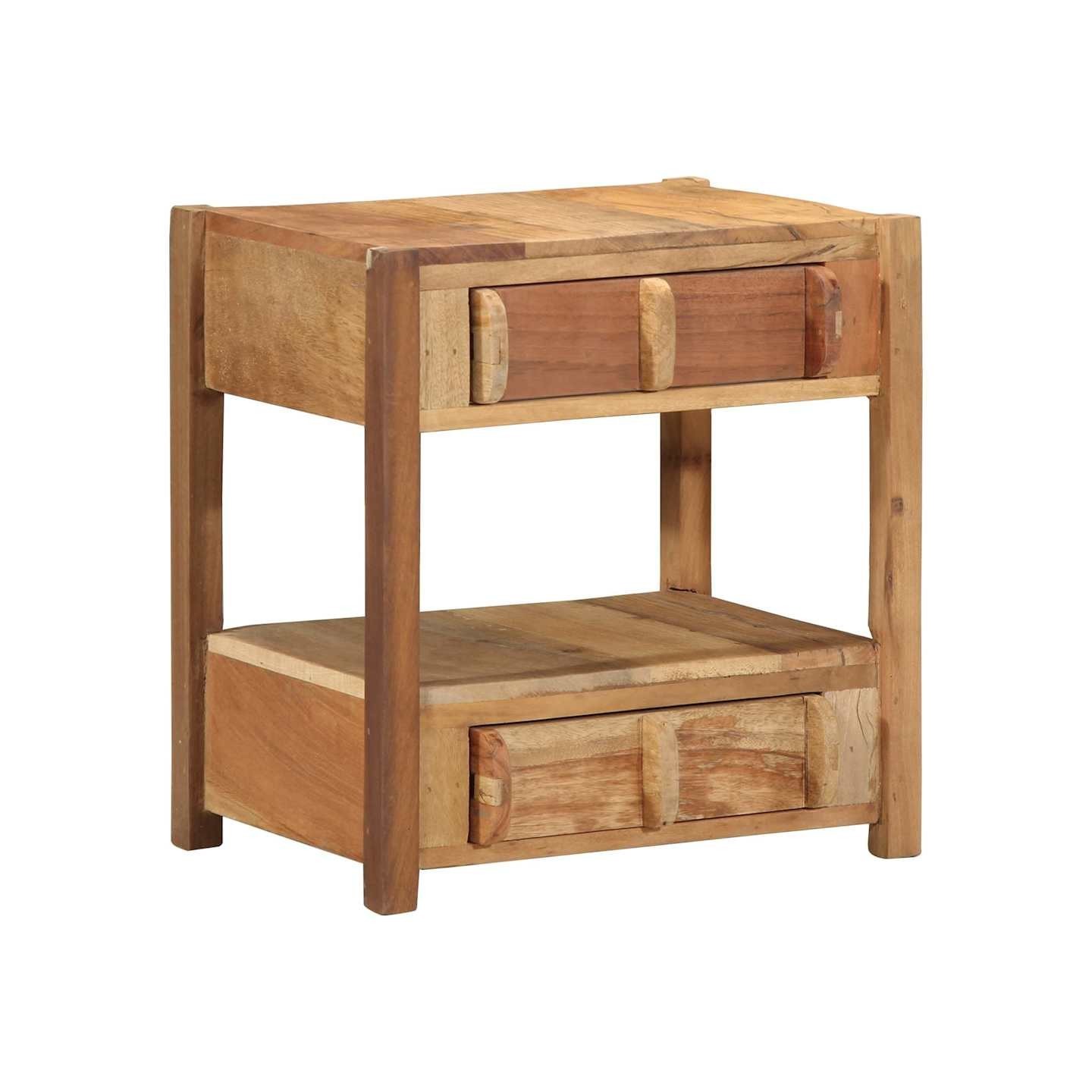 Table d'appoint Marron 43 x 32 x 46 cm Bois Recyclé Solide
