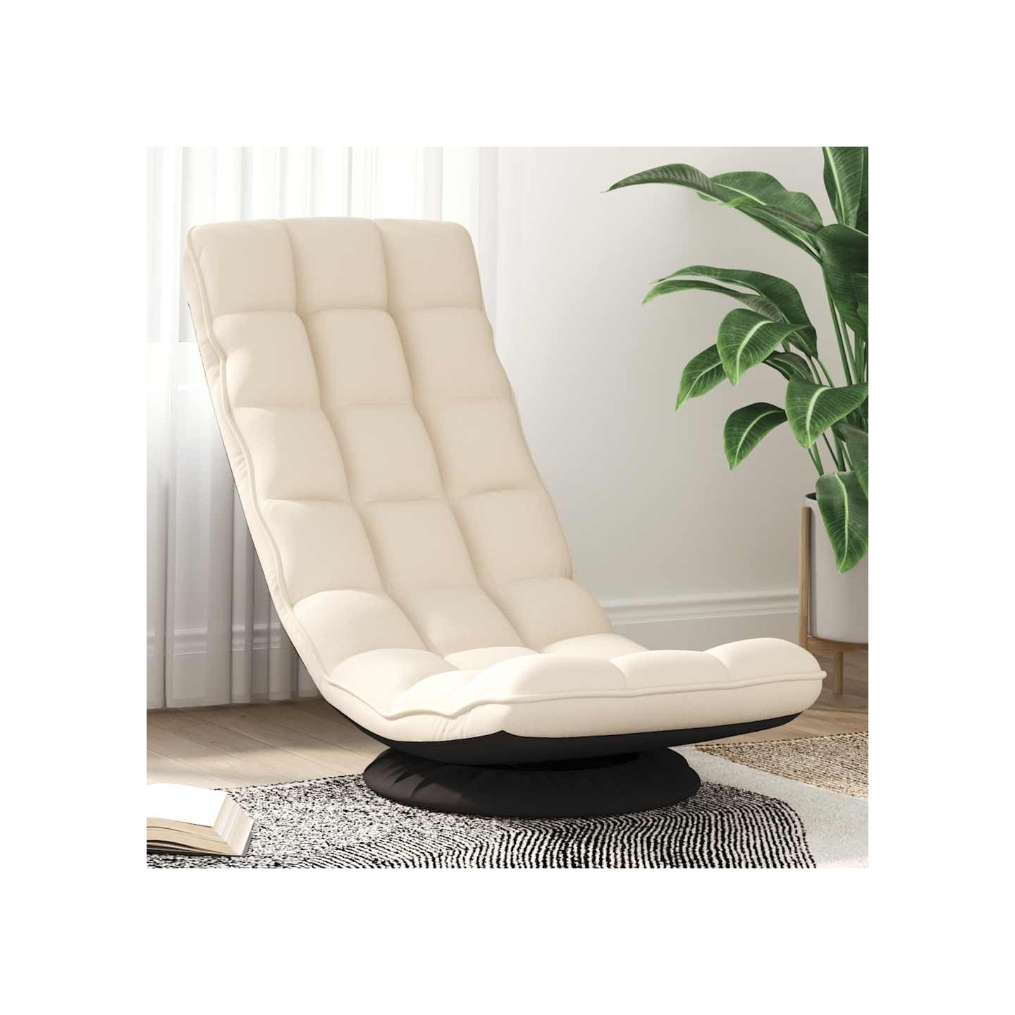 Chaise de sol pivotante en lin 70x51x79 cm