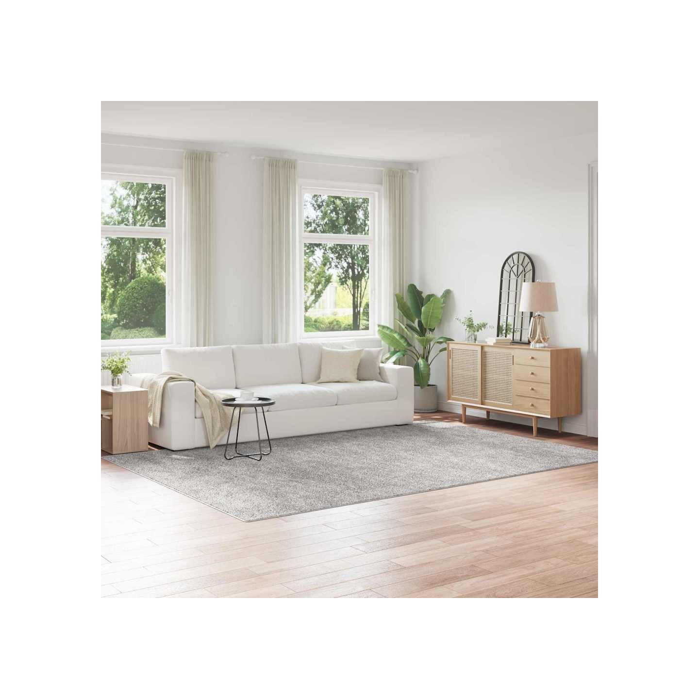Tapis Shaggy Anti-dérapant Gris 240 x 340 cm PP