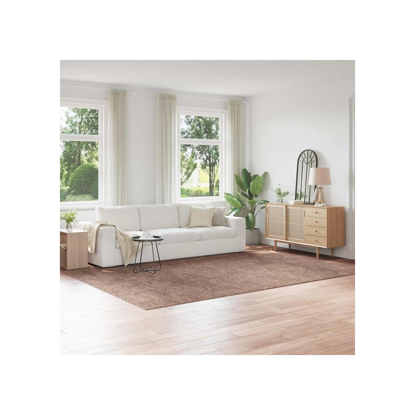 Tapis Shaggy Anti-dérapant Marron 240 x 340 cm PP