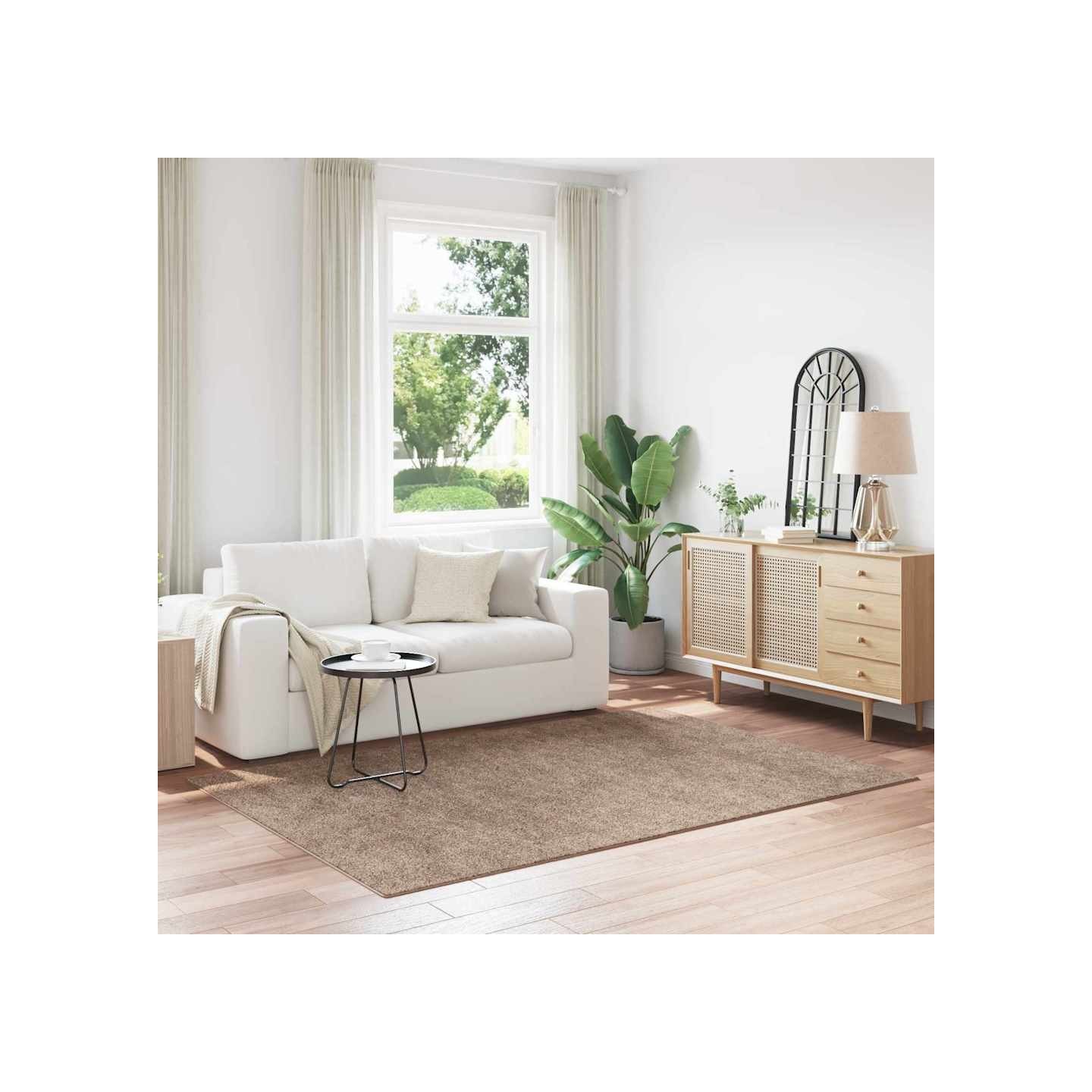 Tapis Shaggy Anti-dérapant Marron 160 x 230 cm PP
